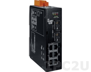MSM-508FCS-40T Industrial Managed Layer 2 Ethernet Switch with 6 10/100 Base-T Ports and 2 Fiber Ports, Single Mode (40km), IP30