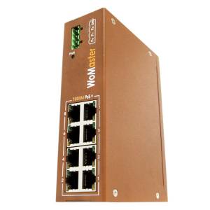 DP208-LV Industrial PoE Switch, 8x10/100/1000Base-T, PoE, 12..40VDC, -40..70 C Operating Temperature