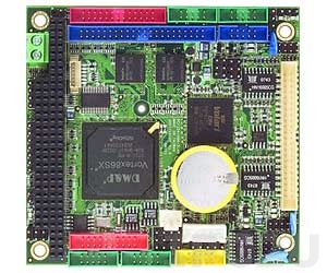 VSX-6157-V2 PC/104 Vortex86SX 300MHz CPU Module with 128MB DDR2, VGA CRT/LCD, 3xLAN, 4xCOM, GPIO