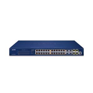 GS-4210-24P4C Managed Switch with 24x10/100/1000BASE-T PoE+ Ports, 4x1G TP/SFP Combo Ports, Layer 2, 100..240V AC, 0..+50C Operating Temperature