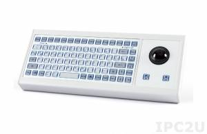 TKF-085a-TB38-KGEH-PS/2 Desktop Industrial Keyboard IP65, 85 Keys, TouchPad TrackBall 38mm, PS/2 Interface