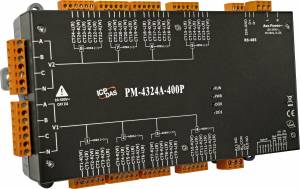 PM-4324A-400P Modbus RTU; Multi-Channel Power Meter (400 A) with 2 separate main circuit inputs