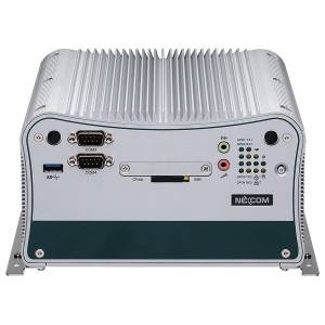 NISE-2420-J1900 Embedded Box Computer, Intel Celeron J1900 2 GHz, 2xDDR3L SO-DIMM support max. up to 8GB RAM, DVI-I, HDMI, 2xGbit LAN, 3xCOM, 5xUSB, 2x mPCIe, SIM card holder, 2.5&quot; HDD Bay, CFast, 2x PCI, 9..30V DC-In