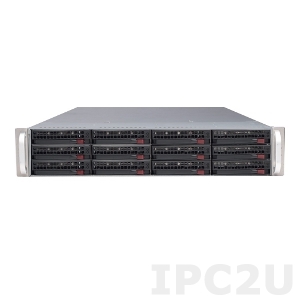 iROBO-SR224-R 2U Rackmount Server, 2x Intel Xeon E5-2600 Series LGA2011, max. 512GB DDR3 ECC Reg. RAM, max. 12x3.5 SAS/SATA HDD, Raid 0/1/10, 1200W Redundant PSU