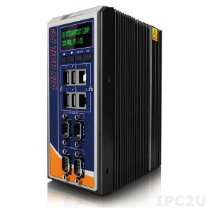 DRPC-120-BTi-E5-OLED/2G Embedded Server, Intel Bay Trail E3845 1.91 GHz, 2GB DDR3L, 2xGbit LAN, 2xRS232/2xRS422/485, HDMI, VGA, DVI-I, 4xUSB, 1x2.5&quot; SATA HDD/SDD Drive Bay, mSATA, 8xDI/8xDO, IEI iRIS-2400 (optional), OLED Indicator, 9..+30V DC-In