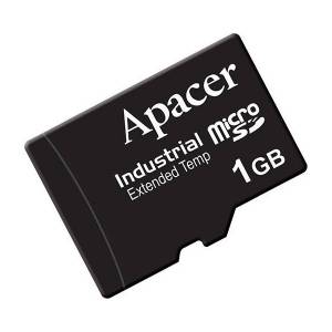 AP-MSD01GISI-T APACER Industrial Micro Secure Digital, 1GB, SLC, operating temperature -40..85 C