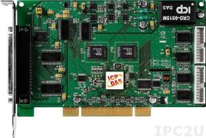 PCI-822LU Universal PCI, 250 kS/s, 32/16-ch 12-bit AI, 2-ch 16-bit AO, 32-ch Programmable DIO, Cable Socket CA-4002