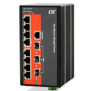 IPS-G803SM-HL IEC61850-3 Industrial Managed Gigabit Ethernet Switch with 8x 1000 Base-T(X) Ports, 3x 1000 Base-X SFP Slot, Redundant Dual 110/220VAC and 24/48VDC Isolated Input Power, -40...+85C Operating Temperature