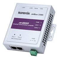 JetBox 3350i-w Korenix Embedded Server Linux PC Atmel RISC 180MHz, 2xLAN, 2xUSB, 2xRS232/422/485 with 2kV isolation, 16xDIO, 12..+48V DC-In, -40...80C