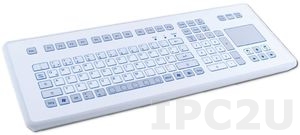 TKS-105c-TOUCH-KGEH-PS/2 DeskTop Industrial IP65 Keyboard, 105 Keys, TouchPad, PS/2 Interface