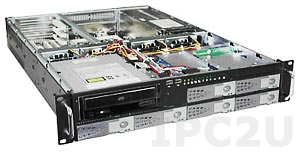 GHI-281V-SATA 19&quot; Rackmount 2U Chassis for EATX Motherboard, 1x5.25&quot;/1x3.5&quot; Slim/6x3.5&quot; Hot Swap SATA HDD Drive Bays, 7 Vertical Slots, without P/S