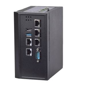 LEC-6030D DIN Rail Industrial Cyber Security PC with Intel Atom E3845, 4GB DDR3 1067, VGA, 5x GbE RJ45, 1xRS232, 2xUSB, 1xSATA, -40 to 70C Operation Temperature