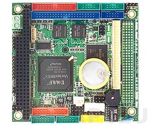 VSX-6154-V2-X PC/104 Vortex86SX 300MHz CPU Module with 128MB DDR2, VGA CRT/LCD, LAN, 4xCOM, GPIO, -40...+85