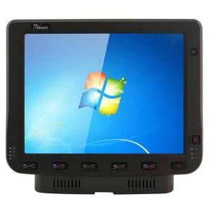 FM10-HT Vehicle Fanless Panel PC 10.4&quot; TFT LCD with Defroster, resistive touchscreen, Intel Atom E3845 1.91GHz, 4GB DDR3L, 64GB M.2 SSD, 2xCOM, 2xUSB, LAN, 1xSIM, 1xSD card, 1xCANbus, WLAN, Bluetooth, GPS, camera 2MP, power supply 10-60V DC, OS Win 10 IoT