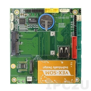 VEX-6254-E Vortex86EX 400MHz ISA CPU Card with 128MB DDR3 RAM, LAN, 4xCOM, 2xUSB, GPIO, Audio, CAN Bus, 512MB eMMC, Operating Temp -20..70 C