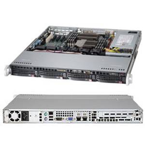 SYS-6017B-MTRF 1U Super Server Chassis, 2x Xeon E5-2400 v2 CPU, up to 192 DDR3 ECC REG R/LRDIMM, 4x 3.5&quot; SATA HDD HotSwap, 2xGbit LAN, IPMI, PCIe x16 3.0, 400W Redundant PSU
