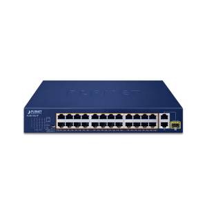 FGSD-2621P Desktop Switch with 24x10/100 Base-TX PoE Ports, 2x10/100/1000 Base-T Ports, 1x1000 Base-SX/LX/BX SFP Ports, 100..240V AC, 0..+50C Operating Temperature