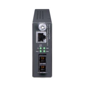GST-802S Smart Gigabit Media Converter with 1x10/100/1000BASE-T Ports, 1x1000BASE-LX Ports, Duplex SC, SM - 20km, 5V DC-In, Operating temperature 0..+50C