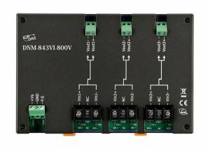 DNM-843VI-800V isolation 3-channel Voltage Input Attenuator, metal case