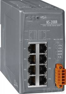 NS-208R Unmanaged EN50155 8-port Industrial 10/100 Mbps Ethernet Switch (RoHS)