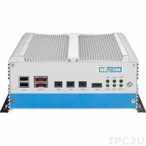 NISE-3500M Fanless Embedded Server, Support Intel Core i7/i5, Up to 4GB DDR3 RAM, w/VGA, DVI-I, HDMI, 3x IEEE1394b, 2x Gb LAN, 6x USB, 2x eSATA, Audio, DB44(4xCOM), 1xPCI slot(max 169mm w/2.5&quot;HDD),PS/2, 4xDIO, Without Power Adapter