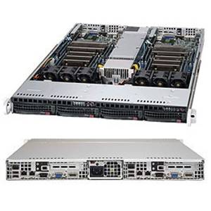SYS-6017TR-TF 1U Super Server Chassis, 2x Xeon E5-2600 CPU, up to 256GB DDR3 ECC RAM, 2x 3.5&quot; SAS/SATA HDD HotSwap, 2x GigaLan, IPMI per NODE, 1280W PlatinumPSU