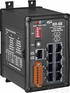 RSM-408 Industrial Redundant Ring Switch with 8 10/100 Base-T Ports, IP30