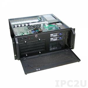 GHI-407 4U Rackmount chassis with 1x 5.25&quot; bay, 2x 3.5&quot; HDD hot-swap, depth 16,1&quot; form factor, without PS