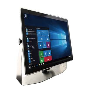 R19IK3S-SPM169-P Standalone IP69K Stainless Steel Panel PC 19&quot; TFT LCD, projected capacitive multi touch, Intel Kaby Lake core i5-7200U 2.5GHz, 4GB DDR4, 64GB M.2 2242 SSD, RS232/422/485, 2xUSB 3.0, 2xGbE, HDMI 1.4 out, 12V DC power adapter