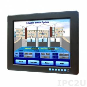 FPM-3121G-R3AE Industrial Flat Panel Monitor with 12.1&quot; TFT LCD LED, Resistive Touchscreen (RS-232 Interface), 800x600, brightness 450 nit, VGA, DVI-D, power adapter 100-240V AC DC 57W