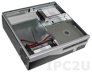 GHB-B05-1 Compact Chassis for Mini-ITX CPU Board, 1x5.25&quot; Slim/4x2.5&quot; Drive Bays, without Power Supply