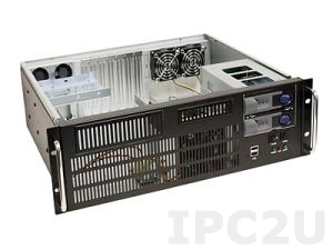 GHI-353-SATA 19&quot; Rackmount 3U Chassis, ATX, 1x5.25&quot;/1x3.5&quot;/2x3.5&quot;Swappable Trays, w/o P/S