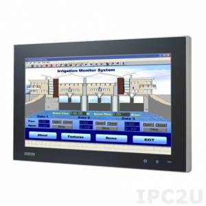 SPC-2140WP-T3AE Fanless Panel PC WXGA 21.5&quot; TFT LCD LED, projected capacitive touch, AMD T56N 1.65GHz CPU, 4GB DDR3, 1x2.5&quot; SATA HDD, 5xM12 (1xUSB, 1xRS-232, 2xLAN, DC input), power supply 24V DC