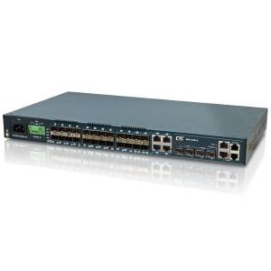 MSW-4424CS-AC Managed Gigabit L2 Carrier Ethernet Switch with 20x 100Base-FX/1000Base-X Ports, 4x GbE Combo ports and 4x 10G Base-X SFP Ports, Synchronous Ethernet, 100-240VAC Input Power, 0..50C Operating Temperature