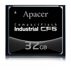 AP-CF064GLAFS-NR APACER Industrial CF6 CompactFlash 64GB, MLC, operating temperature 0..70 C