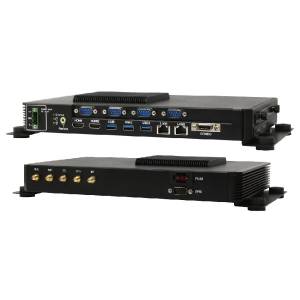 AIV-HM76V1FLCi7 Embedded Server Intel Core i7-3517UE 1.70GHzCPU, 2GB DDR3,2x HDMI, DVI-D, Video-out (combo with USB, Audio, Power), 3xUSB, 2xGbit LAN, RS232, RS232/422/485, 4xDI/4DO, Audio, 2x2.5&quot; SATA Drive Bays, 2xMini-PCIe, 9..32V DC-In