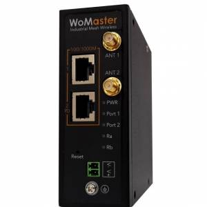 WA512GM-D Industria IP30 MESH Wireless 2.4G+5GHz AP Router, 2-Port 10/100/1000MBase-T, 802.11ac Wave 2 +802.11b/g/n WLAN, 9..50VDC, -40..70 C Operating Temperature