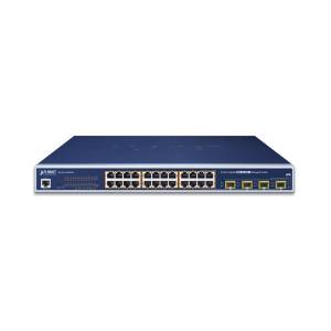 WGSW-24040HP4 Managed Switch with 4 Shared SFP Ports 24x10/100/1000 Base-T Ports, Layer 2+, 100..240V AC, 0..+50C Operating Temperature