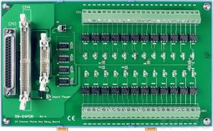 DB-24POR/DIN Isolated 24 Channels Photo MOS Relay Daughter Board, Opto-22 Compatible, DIN-Rail Mounting