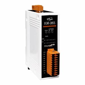 ECAT-2055 EtherCAT Slave I/O Module with Isolated 8-ch DO and 8-ch DI (RoHS)