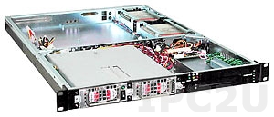GHI-142 19&quot; Rackmount 1U Chassis, EATX, 1x5.25&quot; Slim/1x3.5&quot; Slim/2x3.5&quot; HDD Drive Bays, without P/S