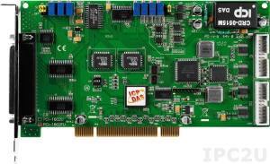 PCI-1602FU Universal PCI Adapter, 32SE/16D ADC, FIFO, 2 DAC, 16DI, 16DO, Timer, Cable Socket CA-4002x1