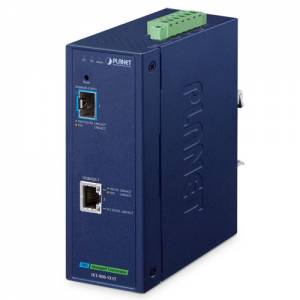IXT-900-1X1T Industrial Managed Media Converter IP40, 1-Port 10G/5G/2.5G/1G/100BASE-T, 1-Port 10G/2.5G/1G/100BASE-X, 9..48 VDC, Operating Temperature -40..75 C