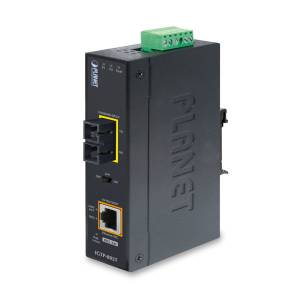 IGTP-802TS Industrial Converter 1x1000Base-T with IEEE 802.3af/at PoE, 1x1000Base LX SFP, 6KV protection, single-mode, 10km distance of fiber cable, 1310nm, 24-48VDC In, -40...+75C Wide Temperature
