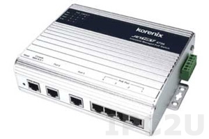 JetNet-3706f-m Korenix Industrial Web-Managed 4x10/100Base-TX Ethernet Switch with Power over Ethernet Injector and 2xMulti Mode (2km) 100Base-FX, SC Type Connector