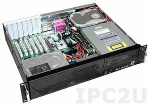 GHI-252V 19&quot; Rackmount 2U Chassis, ATX, 1x5.25&quot;/3x3.5&quot; HDD Drive Bays, 7 Vertical Slots, without P/S