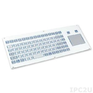 TKF-085b-TOUCH-FP-USB 19&quot; 3U Industrial IP65 Keyboard for Panel Mount, 85 Keys, Touchpad, USB Interface