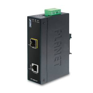 IFT-805AT Industrial Fast Ethernet Media Converter with 1x100 Mbit/s Base TX to 1x 100Base SFP, 6kV protection, 12-48V redundant DC, -40..+75C operation temperature
