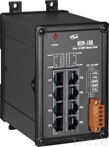 NSM-108 Unmanaged Industrial Smart Ethernet Switch with 8 10/100 Base-T(X) Ports, IP20