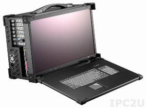ARP690-21AD Aluminium Industrial Portable Chassis w 21.5&quot; TFT LCD, for MB EATX 7 slots, 10 x 3.5&quot;, 1xSlim DVD bay, 600W ATX